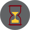 Hourglass aging icon